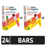 Pure Organic Layered Fruit Bars, Gluten Free, Vegan Fruit Snacks, Variety Pack, 12.4oz Box (24 Bars)