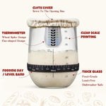 1L (34oz) Sourdough Starter Jar Kit - Wide Mouth Glass Sour Dough Bread Crock Set with Accessories