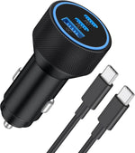 67W 3-Port Fast USB C Car Charger Power Adapter for iPhone and iPad