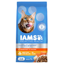 iams chicken and salmon dry cat food for picky eaters 3lb bag