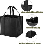 NERUB 10 Pack Reusable Reinforced Handle Grocery Bags - Heavy Duty Large Shopping Totes with Thick Plastic Bottom can hold 40 lbs