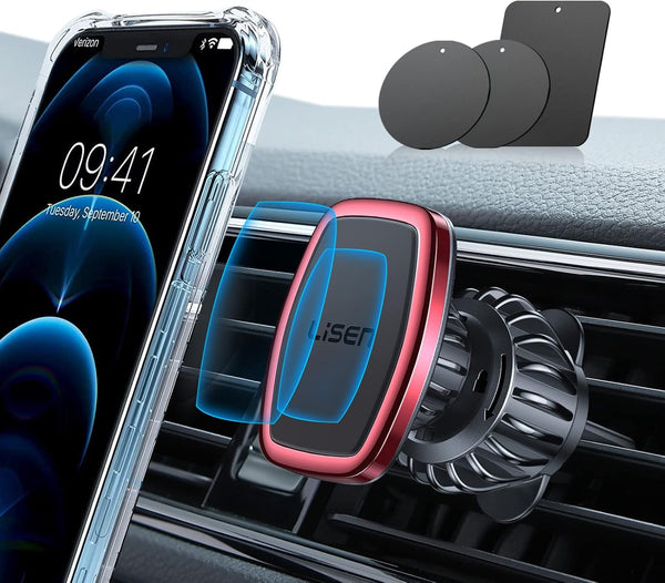 LISEN Magnetic Phone Holder for Car with Upgraded Clip and Ultra 6 Strong Magnets