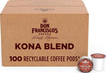 Don Francisco's Kona Blend Coffee Pods, 100 Count, Medium Roast, Keurig Compatible