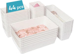 Clear Plastic Drawer Organizers Set for Bathroom Vanity and Kitchen Utensils Storage