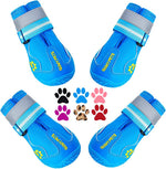 Qumy dog shoes, large dog boots, medium dog paw protectors for winter, snow, hot pavement, rainy weather, outdoor walking, indoor hardfloors