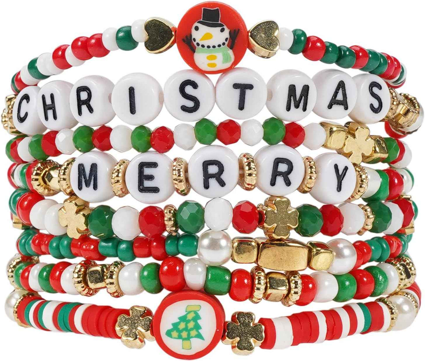 Twinfree Bohemian Bracelets for Women Stretch Multilayer Colorful Beads Bracelet with Charm Jewelry