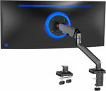 vivo heavy duty aluminum ultrawide monitor tension arm for 49 inch screens, black, stnd-v101v