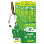 New Primal Lightly Peppered Turkey Sticks, 20 Count, 7g Protein, Keto, Gluten Free, Low Carb