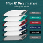 3-piece cutting board set with non-slip handles and gray color