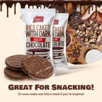Dark Chocolate Rice Cakes, Kosher Certified, Dairy Free, Gluten Free Snack Pack Of 3
