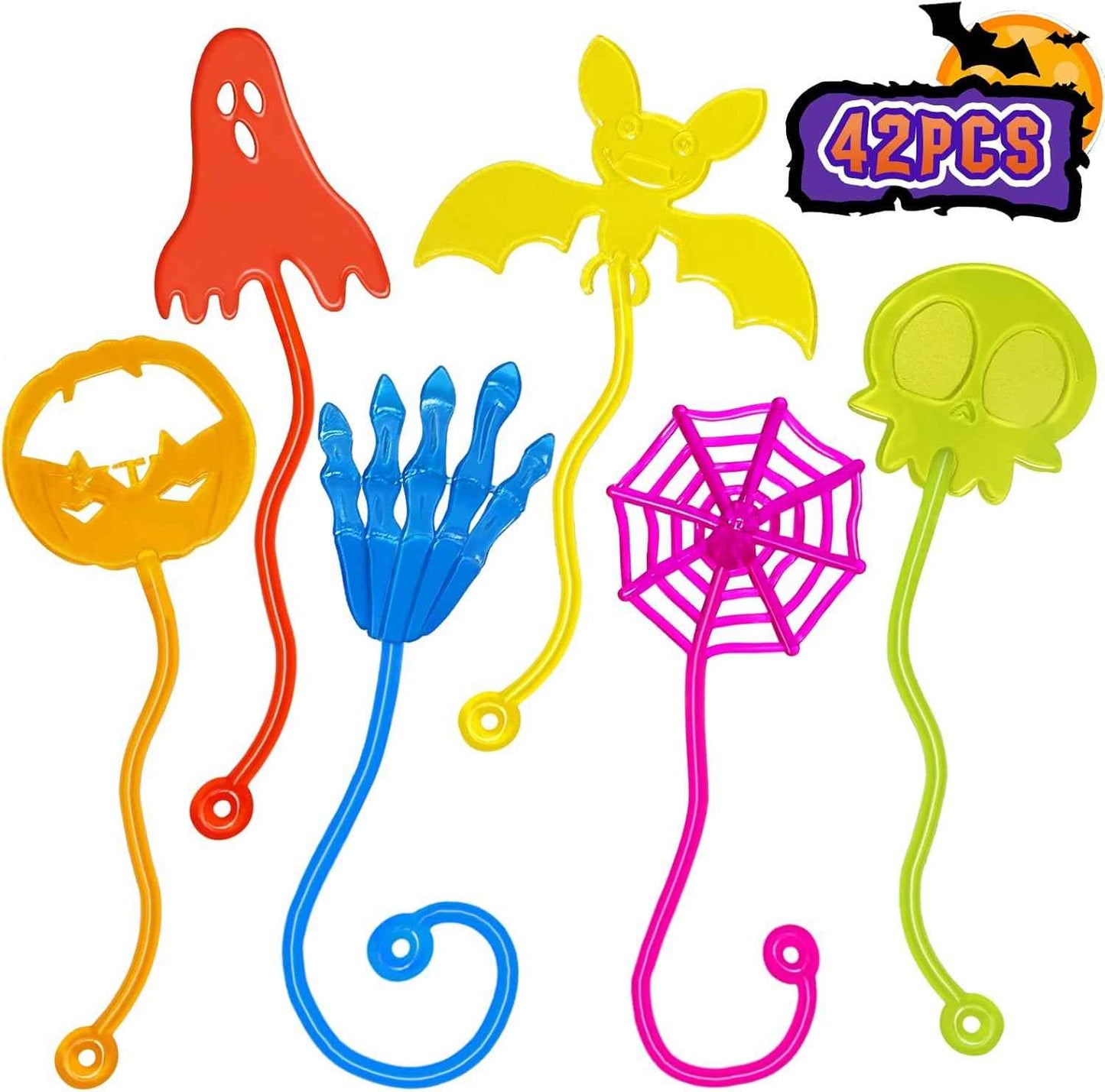 Sticky Hands Bulk 48 PCS Party Favors for Kids 4-8 8-12 Stretchy Sticky Hand Toy Christmas Stocking Stuffers for Kids Goodie Bag Stuffers Fillers Classroom Prizes Student Gifts Birthday Party Supplies