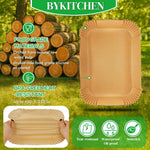 BYKITCHEN 300PCS Air Fryer Liners for Ninja Dual Airfryer, Rectangle Disposable Air Fryer Parchment Paper Compatible with Ninja DZ201/ DZ401/ DZ550, Bella Slim Airfryer &More, Air Fryer Accessories