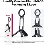 ULANZI MA38 Magnetic Phone Tripod for iPhone 17/16/15-52N Strong Magnet Foldable Hook for Magsafe Phone Tripod, Portable Mini Phone Stand for Desk w Arca Uka Mount & Back Magnetic for Vlog/Travel