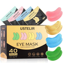 24k Gold Under Eye Patches, 40 Pairs Eye Mask for Dark Circles, Puffy Eyes