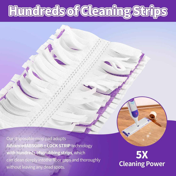 10-Pack Unscented Power Mop Pads for Swiffer Power Mop, Ideal for Hardwood Floors Cleaning