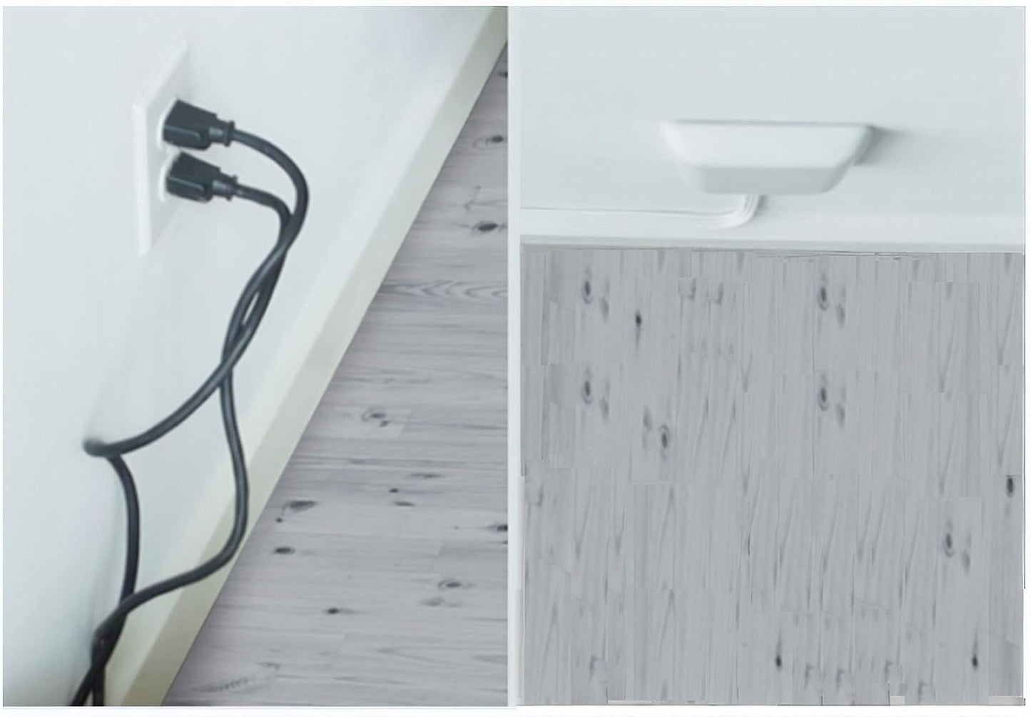 Sleek Socket Flat Ultra-Thin Outlet Concealer – 3ft Extension Cord Kit with Multi Outlet Power Strip