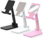 Adjustable Cell Phone Stand for Desk, Foldable and Portable, Compatible with All Mobile Phones and 4-8 Inch Devices