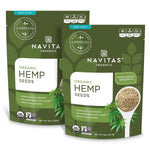 Navitas Organics Hemp Seeds – For Smoothies, Salads, Dips, Baked Goods & More – Essential Fatty Acids, Protein & Minerals – USDA Organic, Non GMO, Gluten Free, Kosher, Vegan (8oz. Bag 8 Servings)