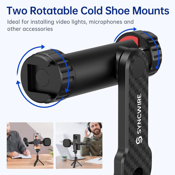 Universal Smartphone Tripod Mount with 360° Rotation and 180° Tilt