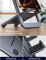 JSAUX Foldable Aluminum Phone Stand for Desk and Travel