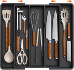 Lifewit Utensil Organizer for Kitchen Drawers with Adjustable Cutlery Holder