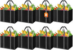 WISELIFE Reusable Grocery Bags with Handles - 3 Pack, 35L Large Shopping Bags for Groceries, Water-Resistant & Foldable Grocery Totes for Lasting Use for Kitchen, Market, Car Trunk, Picnic (Gray)