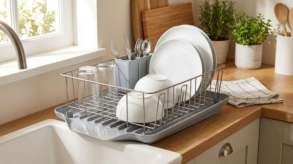 Farberware Classic 3-Piece Dish Drying Rack Set for Kitchen Counter