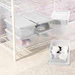 Sterilite 12-Pack 6 Quart Storage Boxes with Clear Plastic Bins and Snap-On Lids