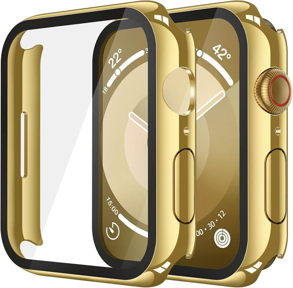 Misxi tempered glass case for Apple Watch Series 7 (2021) 46mm and Series 6 watch