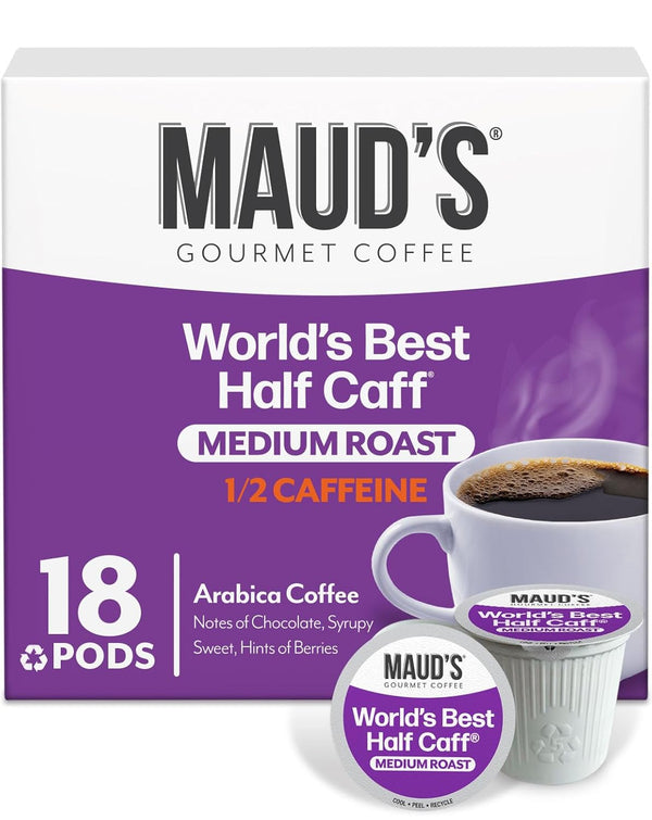 Maud's Half Caff Coffee Pods, 100 ct, Medium Roast Coffee in Single Serve Pods