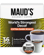 Maud's Decaf Dark Roast Coffee Pods, 100 count, Compatible with Keurig K Cups Maker