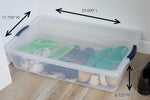 Rubbermaid Cleverstore 42 Quart Stackable Plastic Storage Bin Set