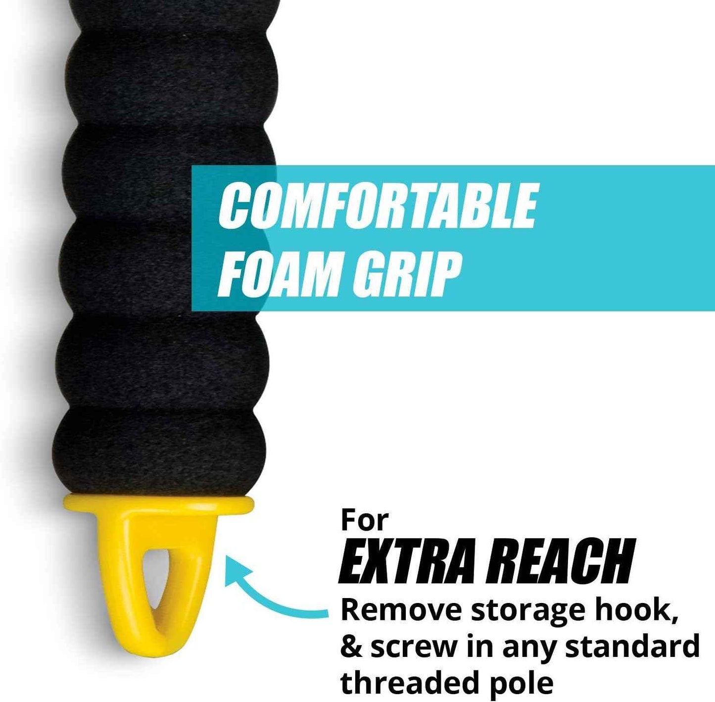 Invisible Glass 95160 Reach & Clean Glass Windshield Cleaner Tool Kit With Extendable Handle, (2) Reusable Quick Change Microfibers, and Storage Bag for Auto Windshield, Trucks, SUVs, RVs, and Windows