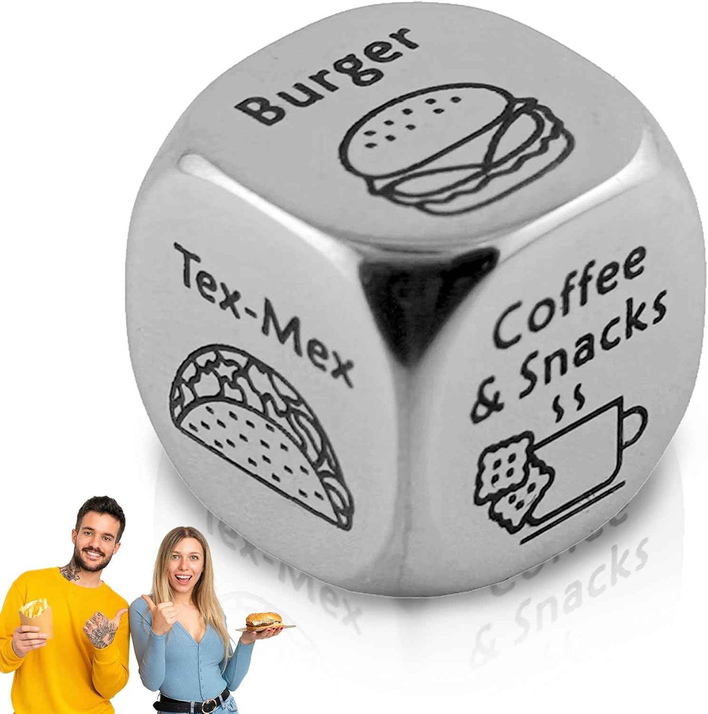 Birthday Anniversary Wedding Gifts for Women Men Him Her, Stainless Steel Food Decider, Couple Boyfriend Girlfriend Date Night Gift for Husband Wife, Christmas Stocking Stuffers White Elephant Ideas