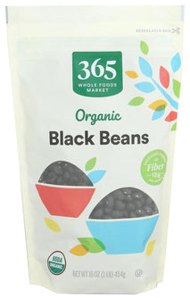 365 by Whole Foods Market Organic Black Beans - 16 Ounces, Low Sodium, High Fiber, and Non-GMO