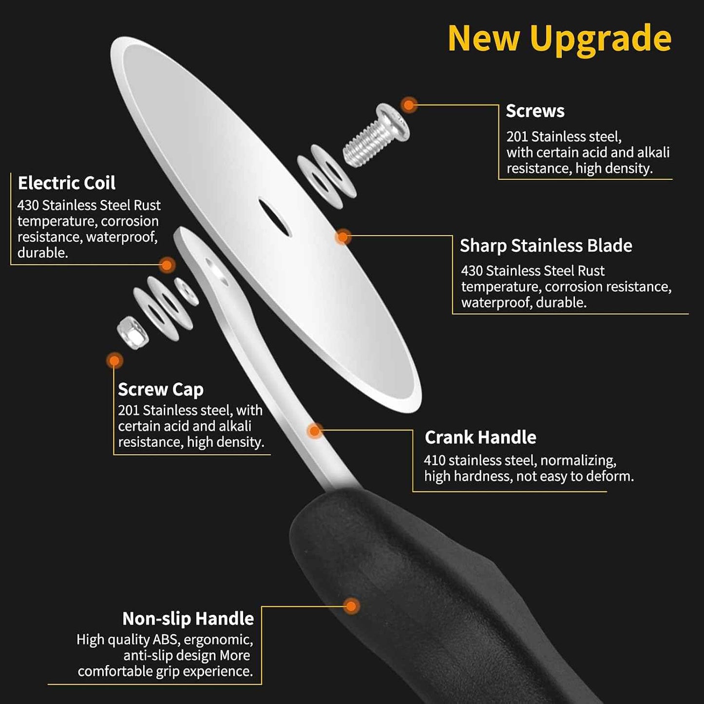 Pizza Cutter Wheel, Stainless Steel Slicer, 9.33-Inch Super heavy 173g, Sharp funny Classic Cutters, Kitchen Gadget with finger guard protects, For Pizza Lovers for easy dishwasher cleaning