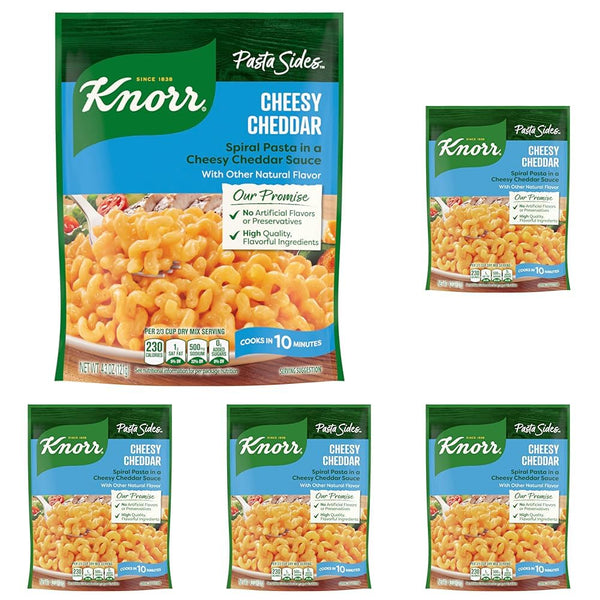 Knorr Cheesy Cheddar Rotini Pasta Sides - Quick 10-Minute Side Dish