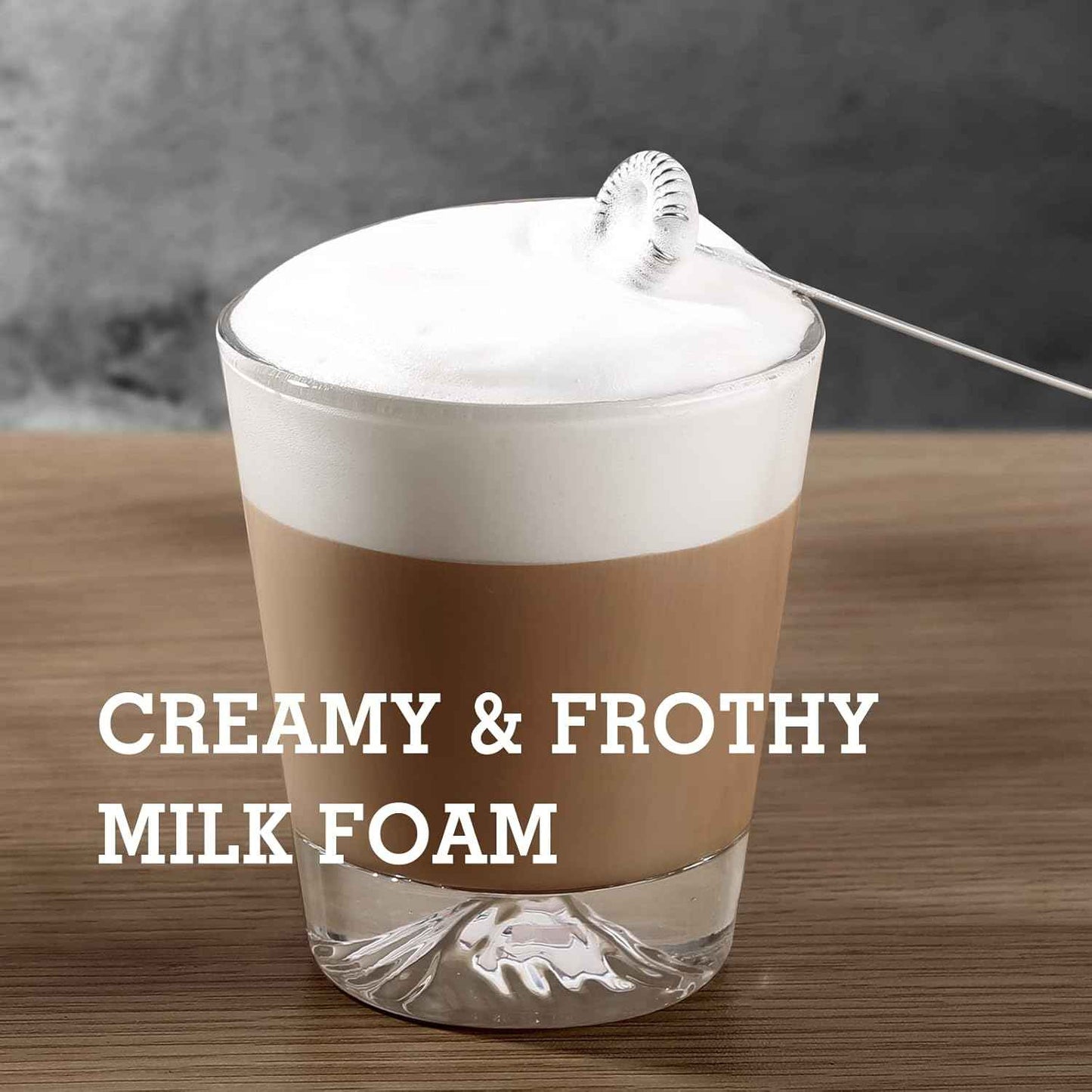 SIMPLETaste Battery-Operated Electric Milk Frother, Drink Mixer with Stainless Steel Whisk and Stand for Cappuccino, Bulletproof Coffee, Latte