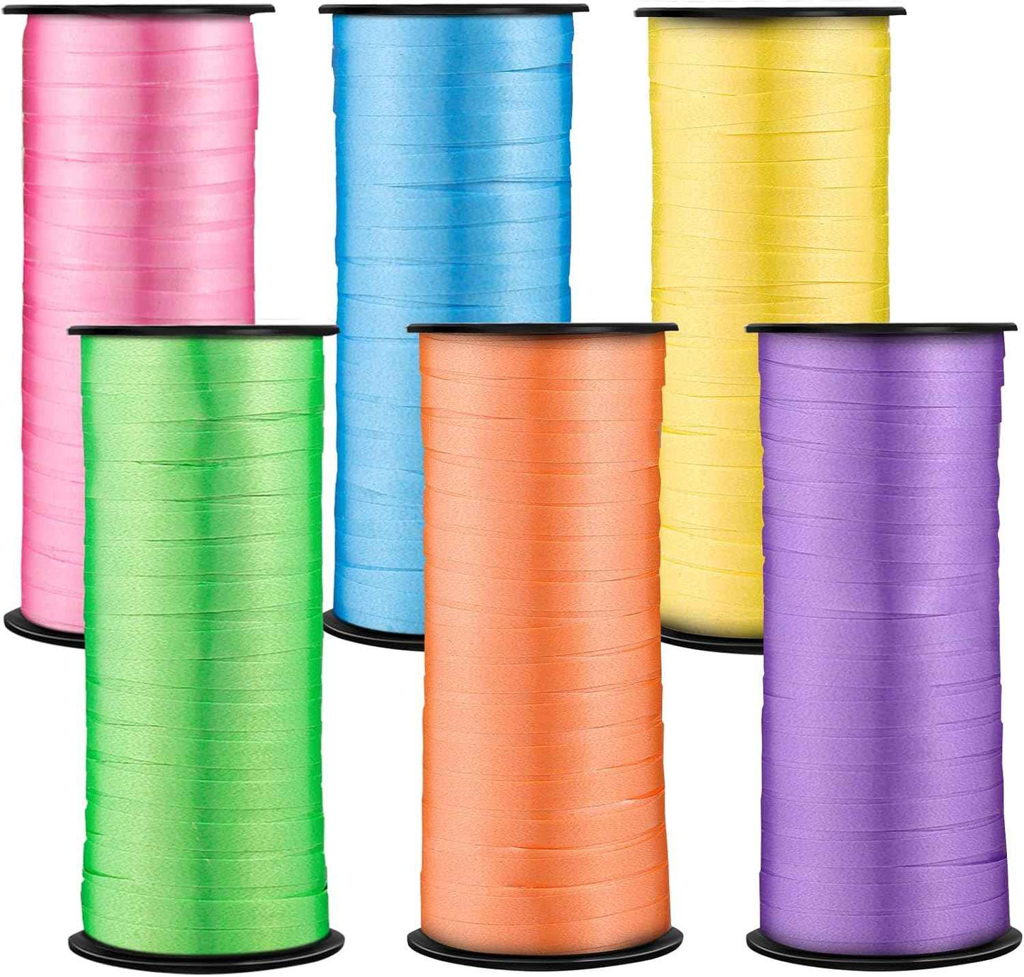 600 Yards Valentine Ribbon 1/5 Inch Heart Curling Ribbon 2 Rolls 300 Yard Per Roll White Red Balloon String Ribbons for Gift Wrapping Birthday Party Valentine's Day Decorations