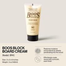 John Boos 5 oz Board Cream for Wood Surface Care with Beeswax and Mineral Oil