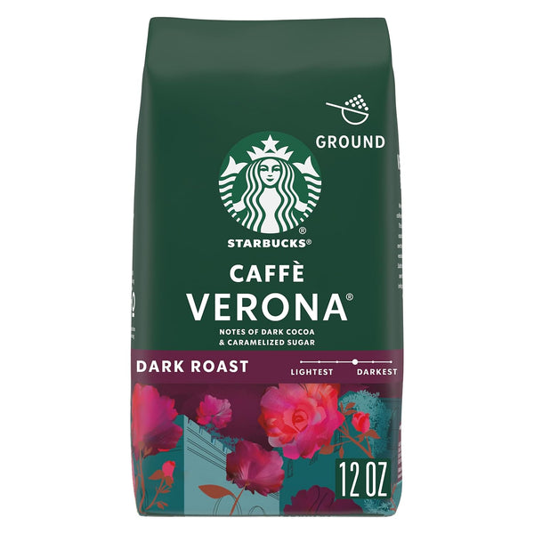 starbucks 18-oz italian roast dark roast ground coffee 100% arabica whole beans