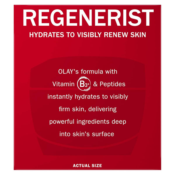 olay face moisturizer, regenerist micro-sculpting facial cream, women, 1.7 oz, anti-aging, hydration, firming skin care, hyaluronic acid, niacinamide, amino peptides