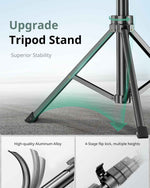 SENSYNE 62" Extendable Phone Tripod & Selfie Stick with Wireless Remote for iPhone and Android Phones