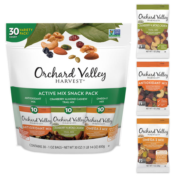 Orchard Valley Harvest Antioxidant Mix, 1 Ounce Bags, Pack of 15, Non-GMO, No Artificial Ingredients