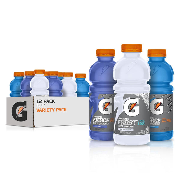 Gatorade Original Thirst Quencher 3-Flavor Frost Variety Pack, 20 Fl Ounce - Pack of 12