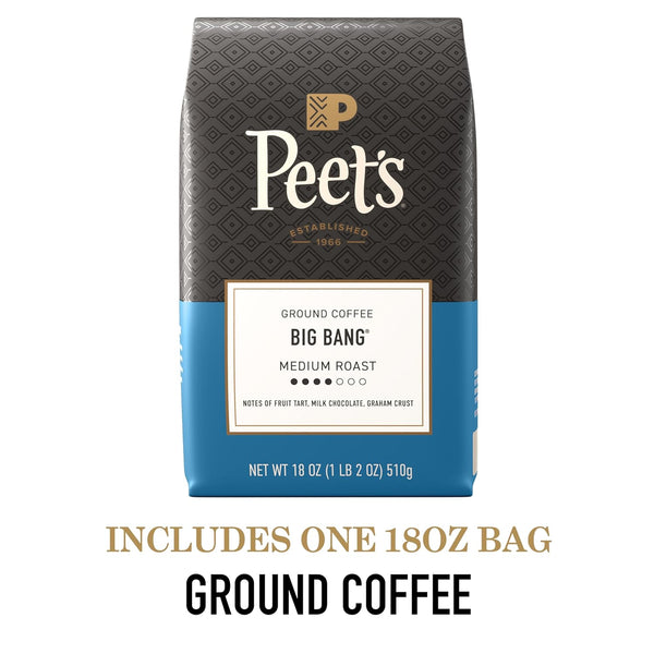 Peet's Big Bang 18 Ounce Medium Roast Ground Arabica Coffee Bag