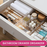 Large drawer organizer bins for kitchen, bathroom, and office use
