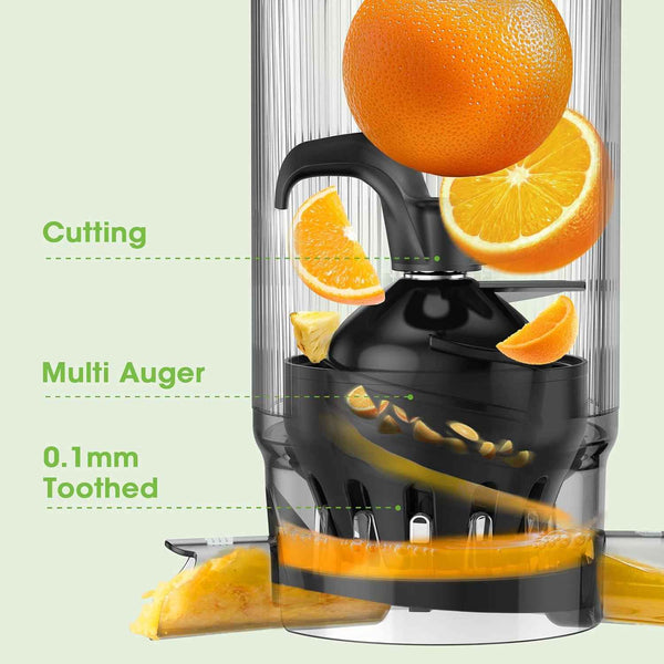 5.3" Wide Feed Chute Cold Press Juicer for Whole Vegetables & Fruits, High Juice Yield, BPA Free