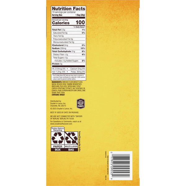 Snyder's of Hanover Mini Pretzels, 10 Count, 0.92 Oz, Individually Wrapped Snack Packs