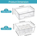 Vtopmart 2 Pack Large Stackable Storage Drawers for Bathroom Closet and Kitchen Pantry